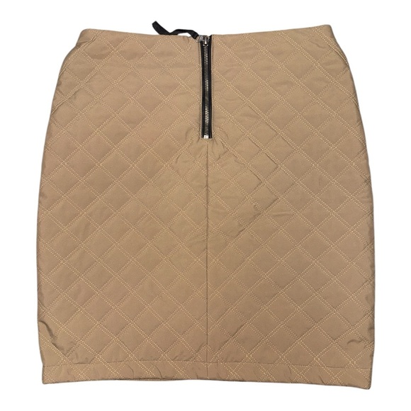 Tan Pencil Mini Skirt for Work - Picture 3 of 5
